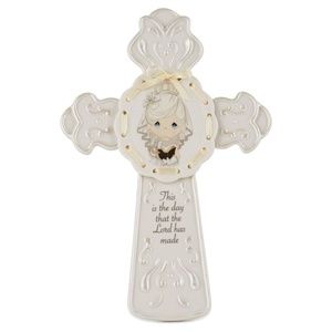 Precious Moments Communion Cross: Girl